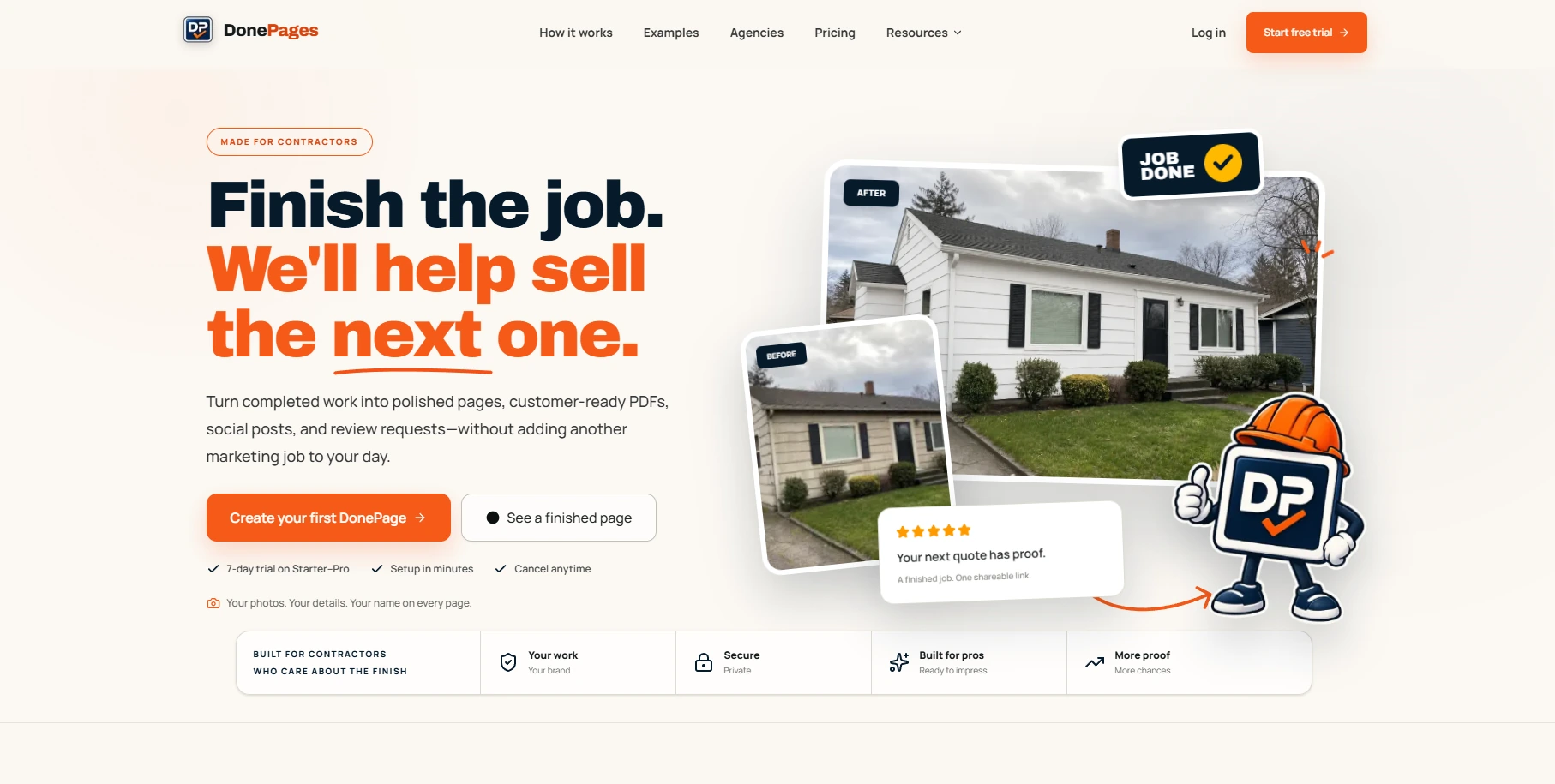 DonePages website